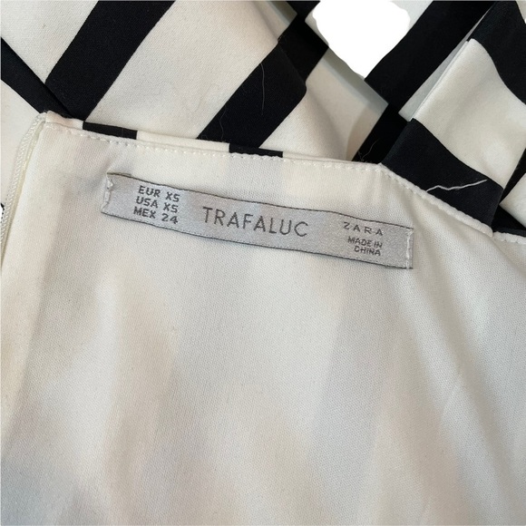 Zara Romper Trafaluc White and Black Classic Striped Skort Dress Casual Romper - Picture 8 of 12